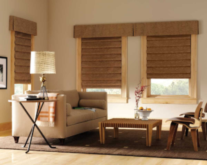 Pleated Blinds in Leeds in a modern living room